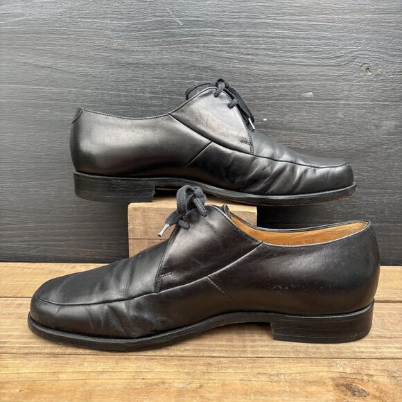 Bally Other - Bally Men’s US 9.5 F Black Leather Lace-up Oxford Cap Toe Dress Shoes Preppy EUC